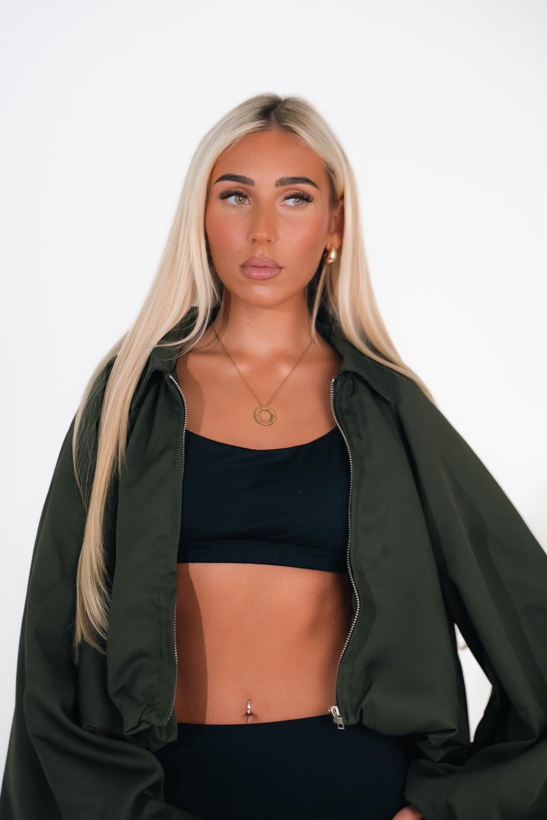 Gia Balloon Sleeve Jacket - Khaki