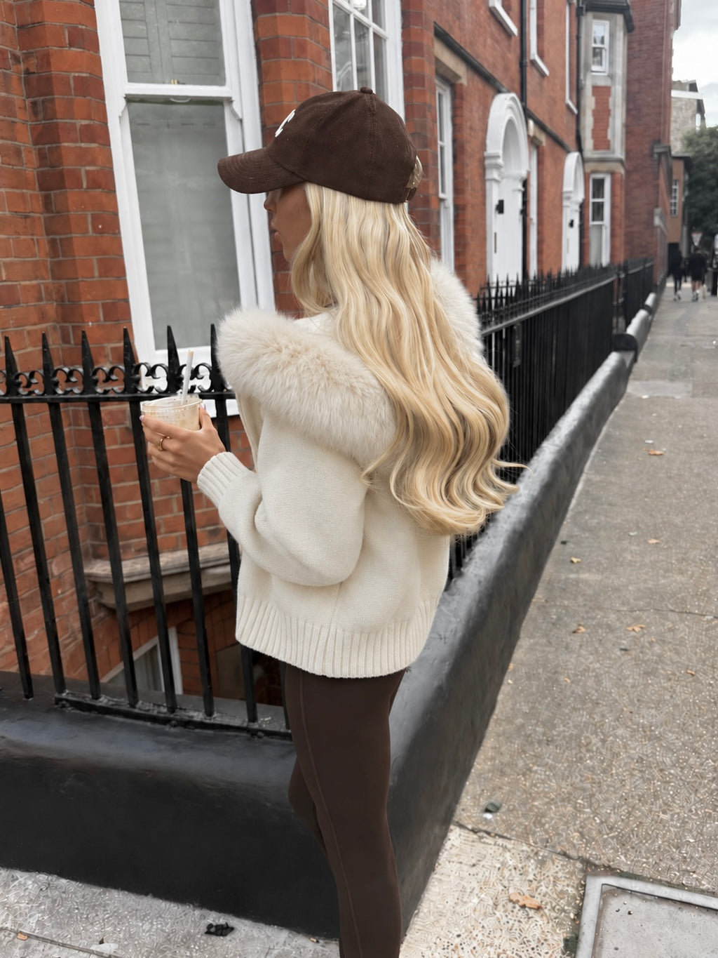 Tillie Fur Cardigan - Cream