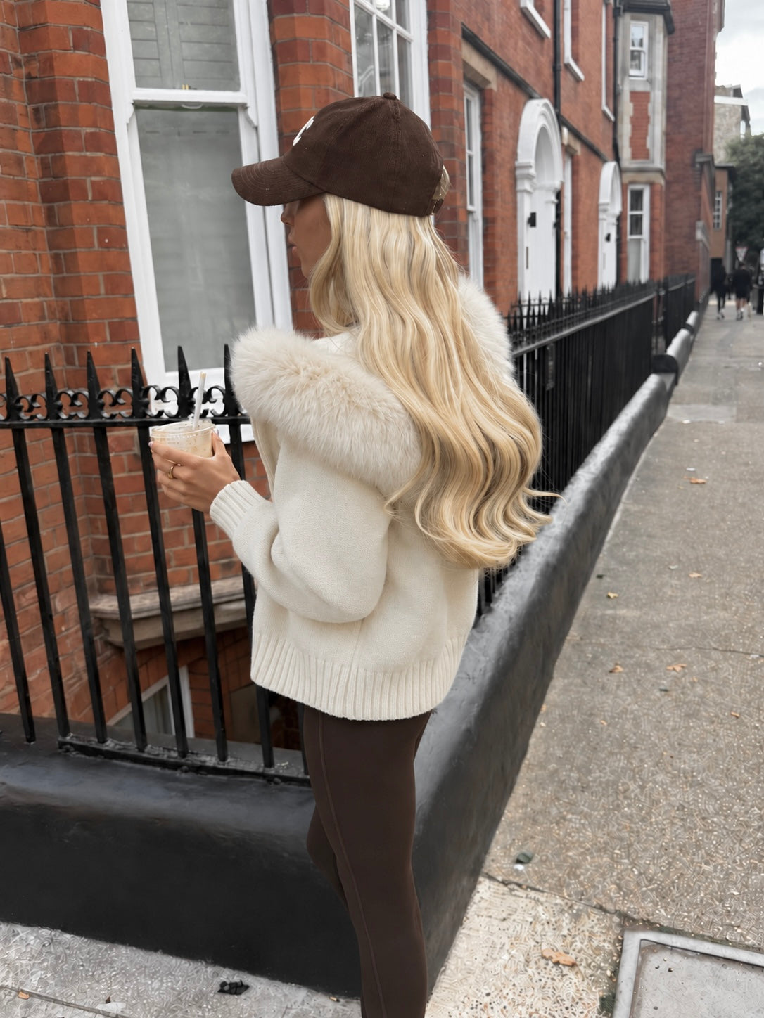 Tillie Fur Cardigan - Cream