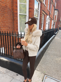 Tillie Fur Cardigan - Cream
