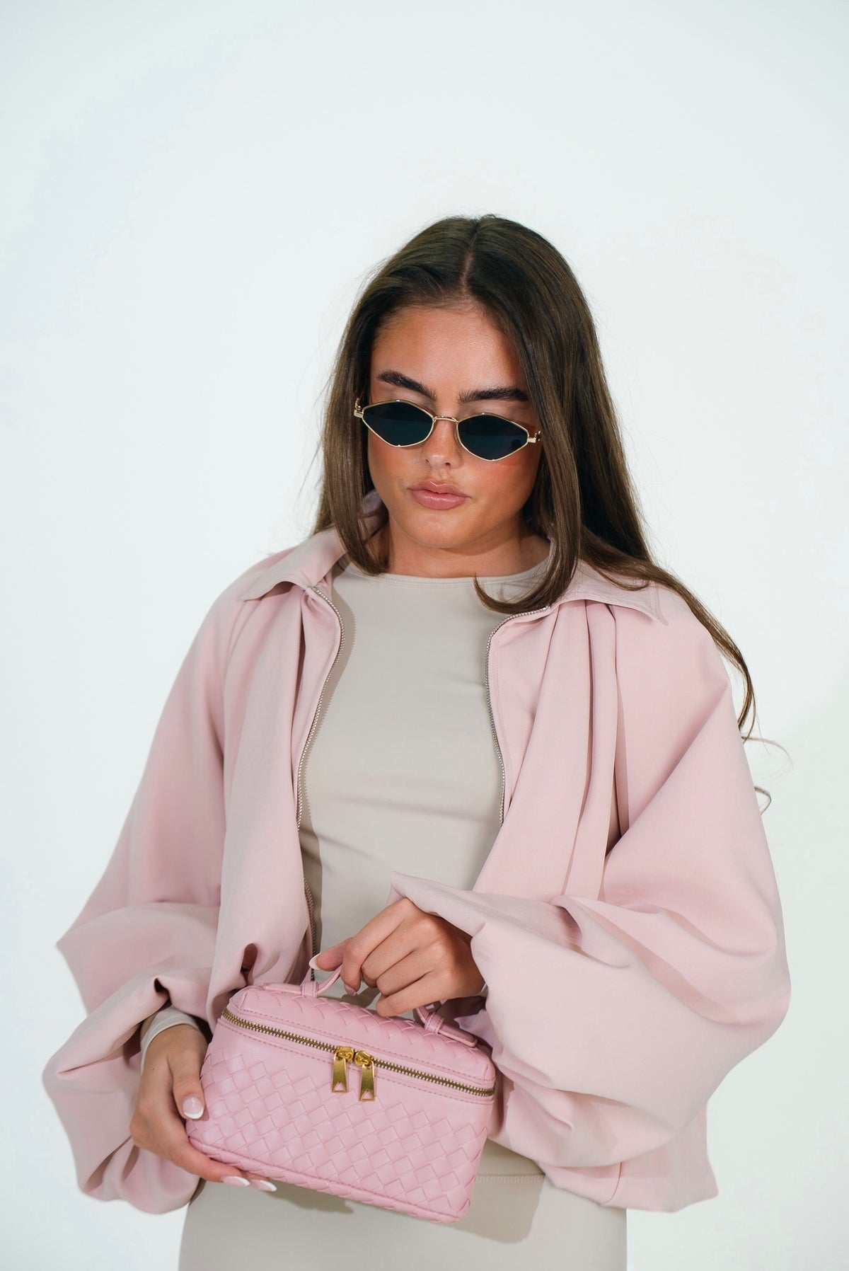 Gia Balloon Sleeve Jacket - Pink