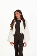Gia Balloon Sleeve Jacket - Cream