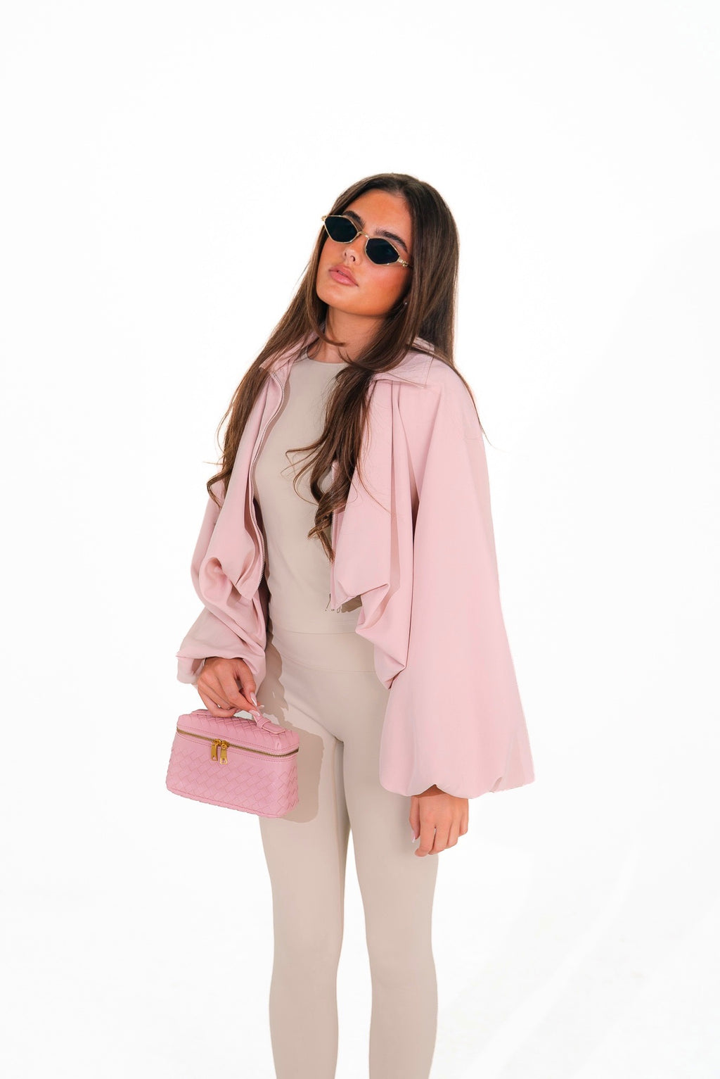 Gia Balloon Sleeve Jacket - Pink