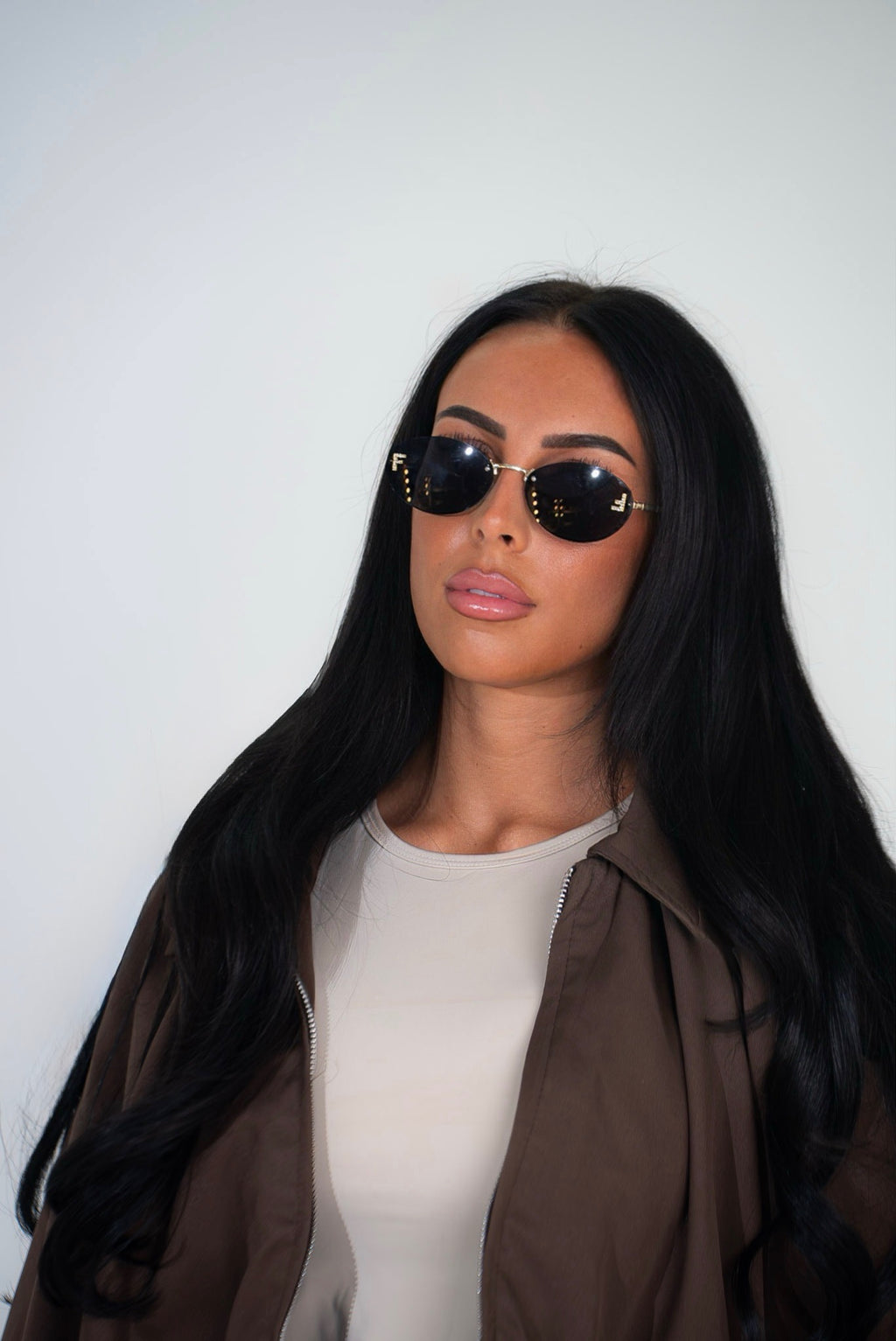 Gia Ballon Sleeve Jacket - Brown