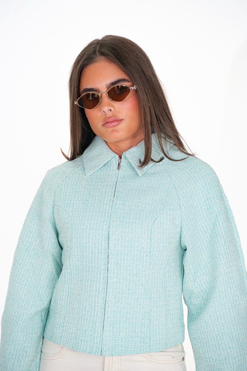 Eden Mint Tweed Blazer